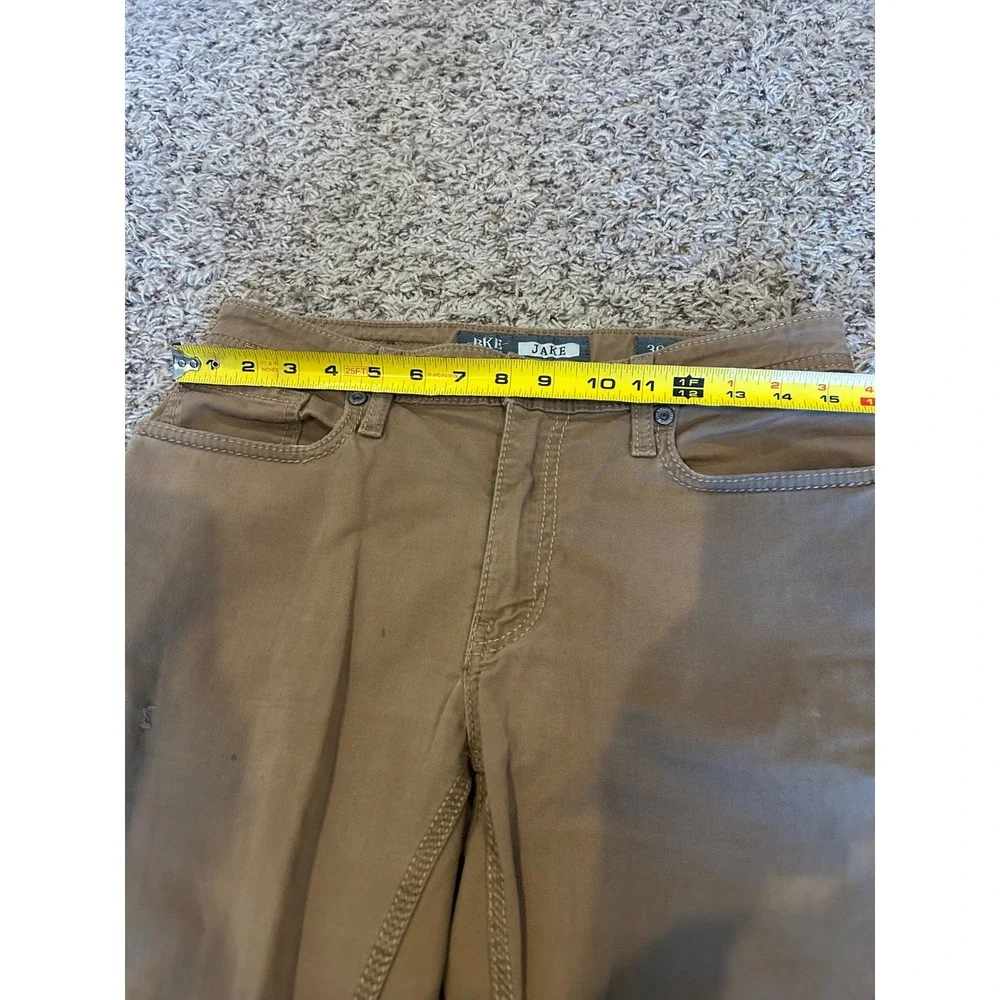 BKE Jake Jeans‎ Mens 30S Khaki Straight Leg Mid Rise Button Closure 99 Cotton